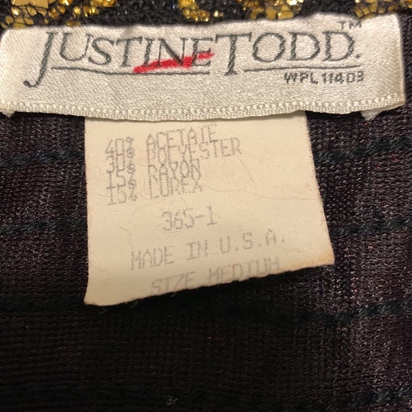 Justine Todd Vintage Fabulous Flashy Sensational Sequins Top Medium - Picture 5 of 7